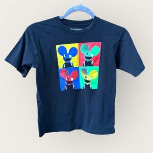 Kids deadmau5 Graphic T-Shirt - Black with Colorful Print